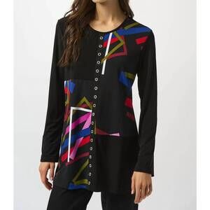NEW JOSEPH RIBKOFF geometric print long sleeve tunic top